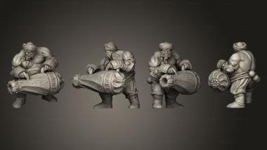 Military figurines Ogre Cannon b 3d model