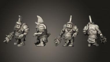 Military figurines Ogre Gladiator Angry Large 3d model