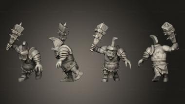 Military figurines Ogre Gladiator Attacking Large 3d model