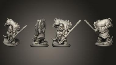 Military figurines Ogre Hunter 2 3d model