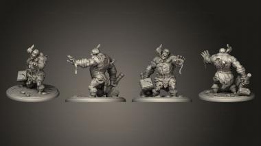 Military figurines Ogre Zombie Hammer Large 3d model