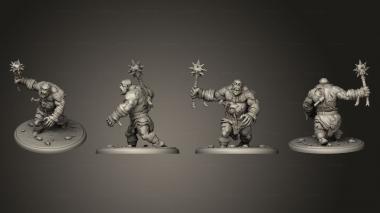 Military figurines Ogre Zombie Mace Large 3d model