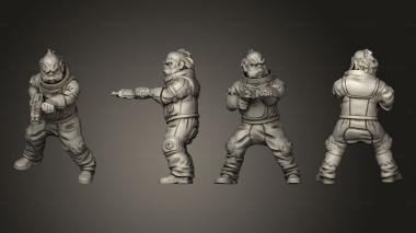 Military figurines Oinker mechanics 08 3d model