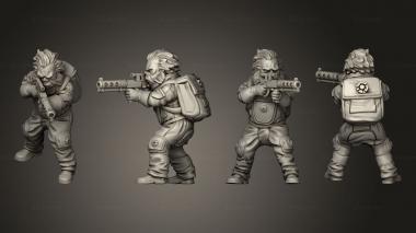 Military figurines Oinker mechanics 10 3d model