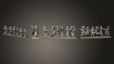 Military figurines OLD Infantry EC Strip 01 3d model