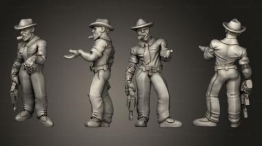 Military figurines Old School Cyber Private Eye 3d model