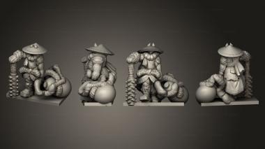 Military figurines Oni 004 3d model