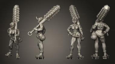 Military figurines Oni Girl Warrior 3d model