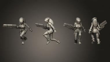Military figurines operator Door pose 3d model