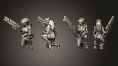 Military figurines operator hand pose 3d model