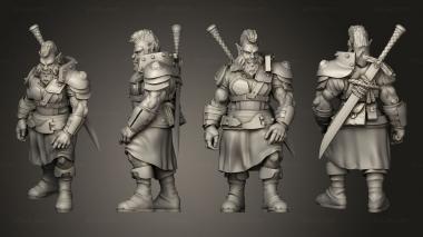 Military figurines Orc Barbarian 01 3d model