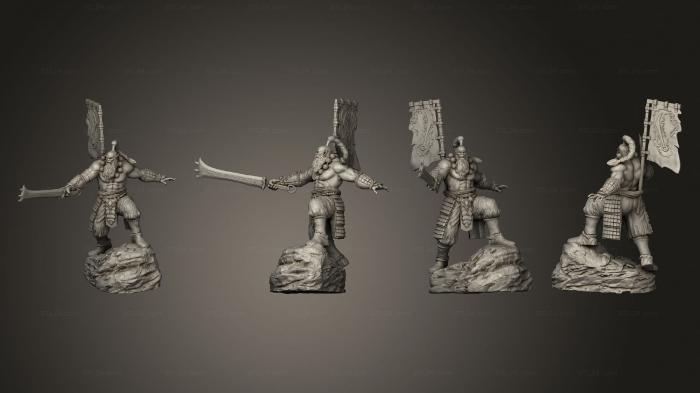 Military figurines (Orc Blade Master Commanding, STKW_10676) 3D models for cnc
