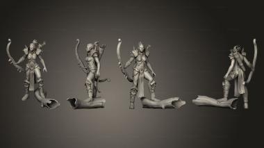 Military figurines Orc Female Archer 3d model