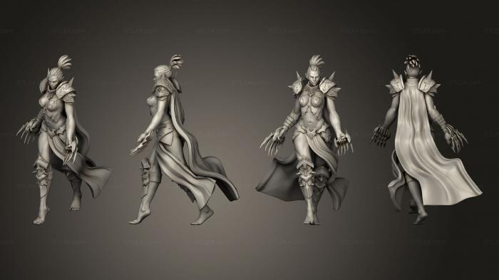 Military figurines (Orc Female Claws, STKW_10687) 3D models for cnc