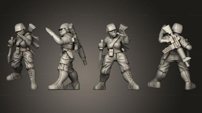 Military figurines (Orc Female Soldier, STKW_10691) 3D models for cnc