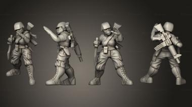 Military figurines Orc Female Soldier 3d model
