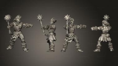 Military figurines Orc Grunt Female Axe 001 3d model