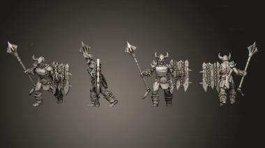 Military figurines Orc Grunt Female Axe 002 3d model