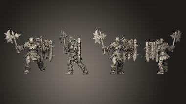 Military figurines Orc Grunt Female Axe 003 3d model