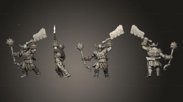 Military figurines (Orc Grunt Male Axe 003, STKW_10698) 3D models for cnc