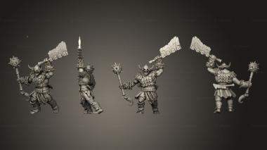 Military figurines Orc Grunt Male Axe 003 3d model
