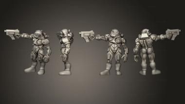 Military figurines Orc Male Cyborc 3d model