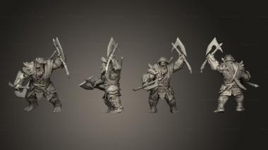 Military figurines Orc Pirate Captain Axe 3d model