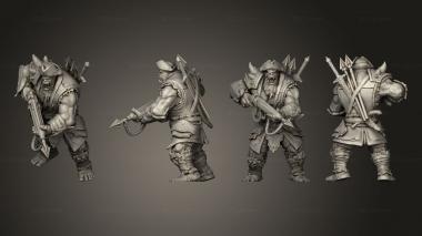 Military figurines Orc Pirate Captain Harpoon 3d model