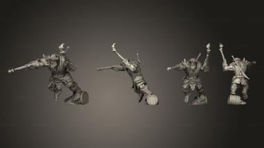 Military figurines Orc Pirate Captain Shooting 3d model