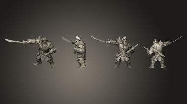 Military figurines Orc Pirate Captain Sword 3d model