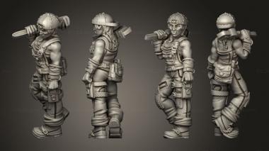 Military figurines Orc Rigger 3d model