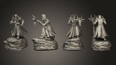 Military figurines Orc Shaman on Rock 3d model