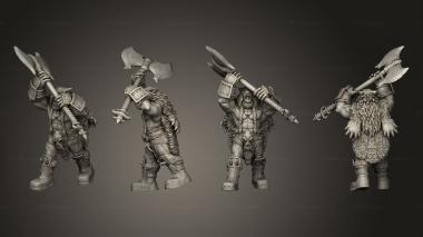 Military figurines Orc Warg Tamer Attacking 2 Variations 3d model