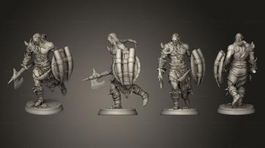 Military figurines orc warrior 2 3d model