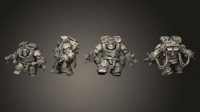 Military figurines (Orcs in Buster Armours 01, STKW_10739) 3D models for cnc