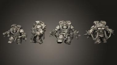 Military figurines Orcs in Buster Armours 01 3d model