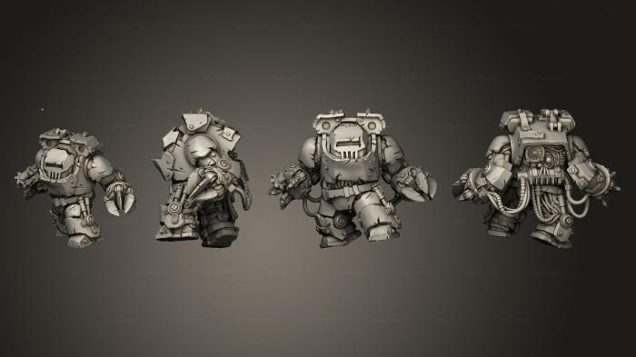 Military figurines (Orcs in Buster Armours 02, STKW_10740) 3D models for cnc