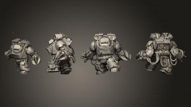 Military figurines Orcs in Buster Armours 02 3d model