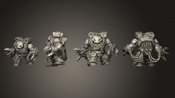 Military figurines (Orcs in Buster Armours 03, STKW_10741) 3D models for cnc