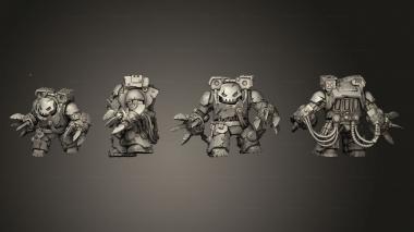 Military figurines Orcs in Buster Armours 03 3d model