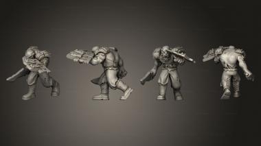 Military figurines Orcs swordshield 02 3d model