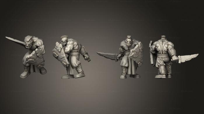 Military figurines (Orcs swordshield 03, STKW_10744) 3D models for cnc