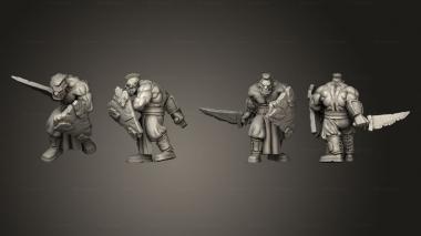 Military figurines Orcs swordshield 03 3d model