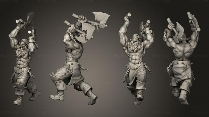 Military figurines (Ork Berserk, STKW_10749) 3D models for cnc