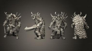 Military figurines Ork Veteran 3d model