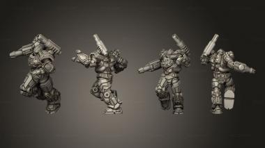 Military figurines PA claw jump 3d model
