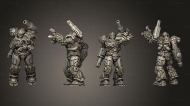Military figurines pa robot 3d model