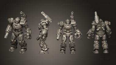 Military figurines PA Sttatic  Warrior 3d model