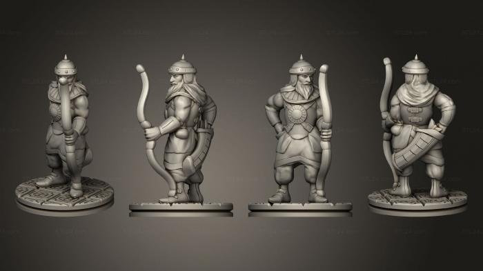 Military figurines (Palace Guard Archer Based, STKW_10805) 3D models for cnc