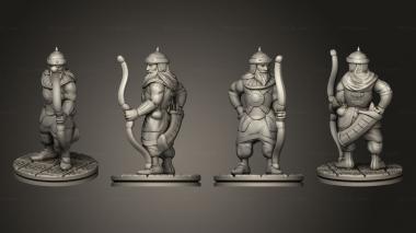 Military figurines Palace Guard Archer Based 3d model